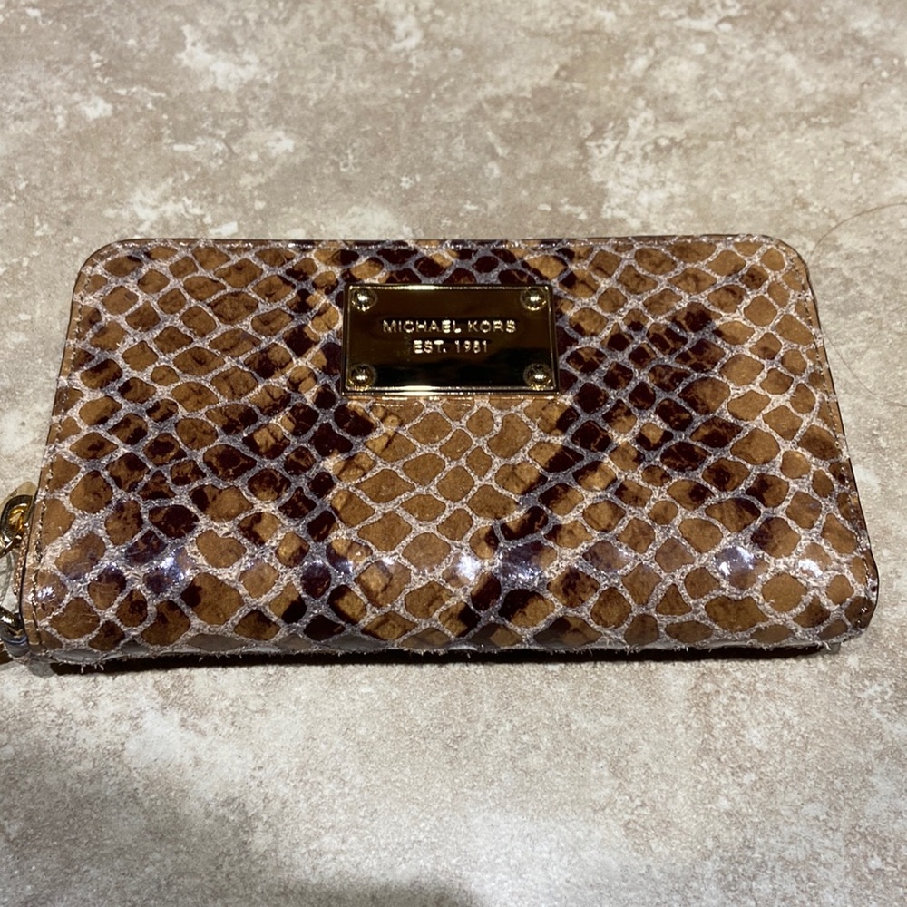 Michael Kors Snakeskin Wristlet Wallet